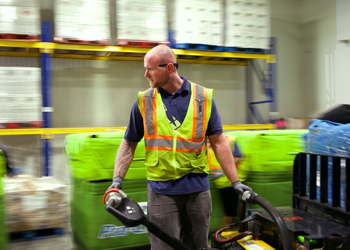 warehouse lift worker