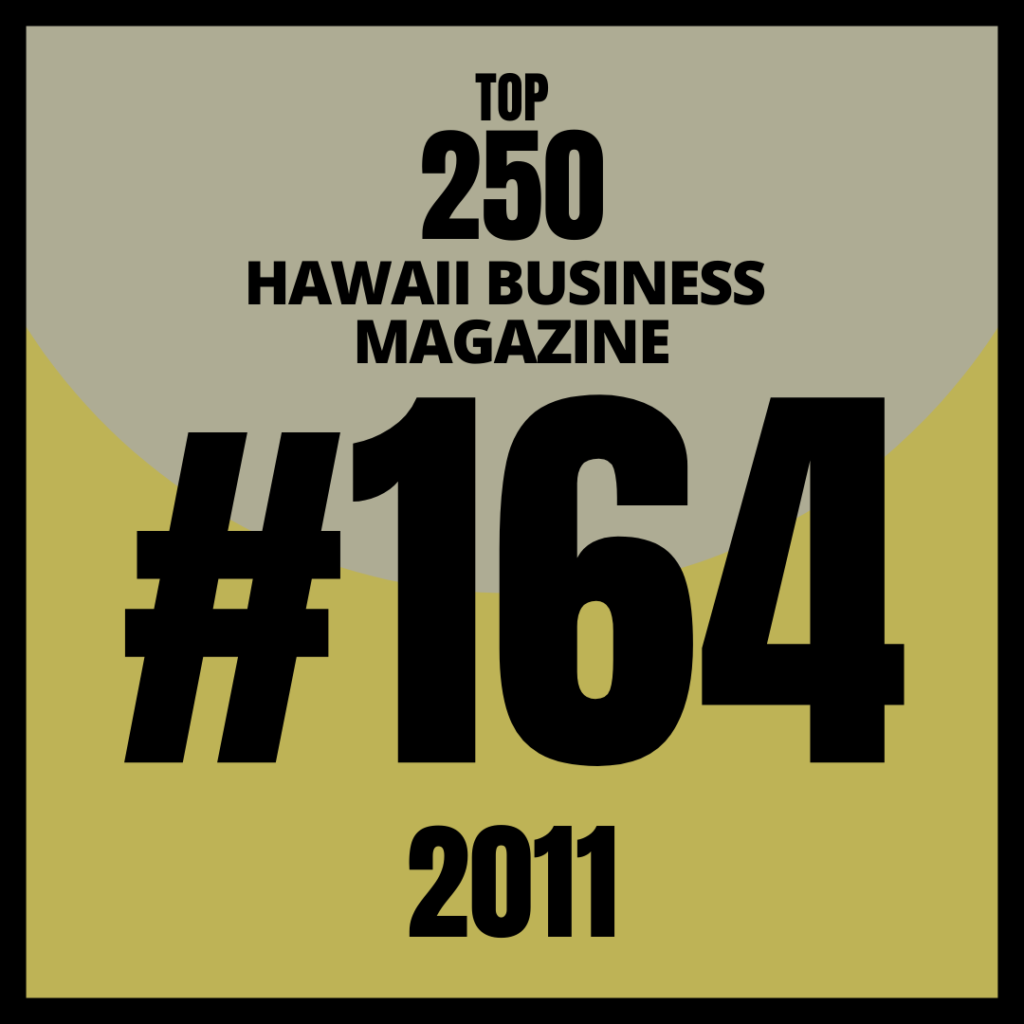 Ranks at #164 on Hawaii Business Top 250