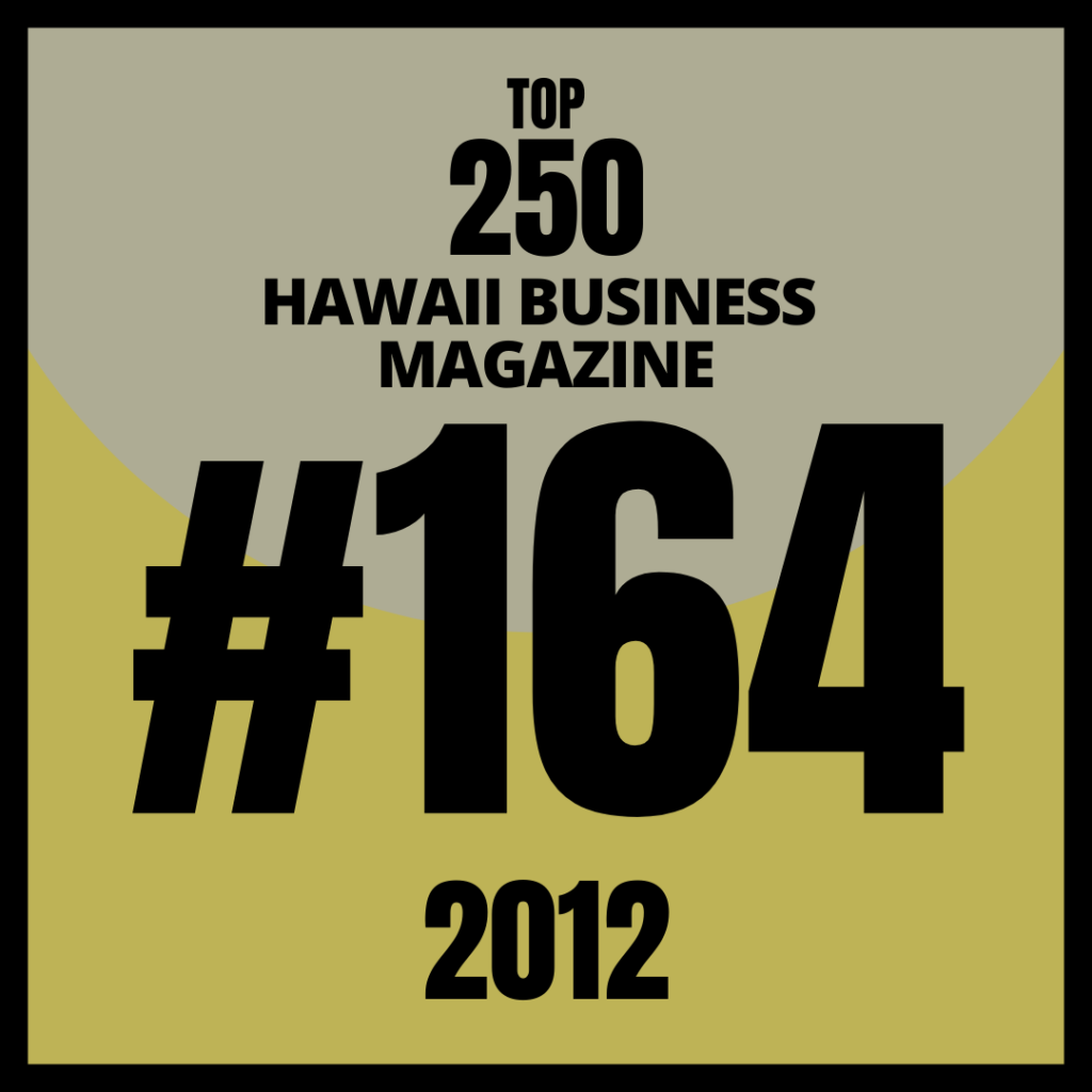 Ranks at #164 on Hawaii Business Top 250