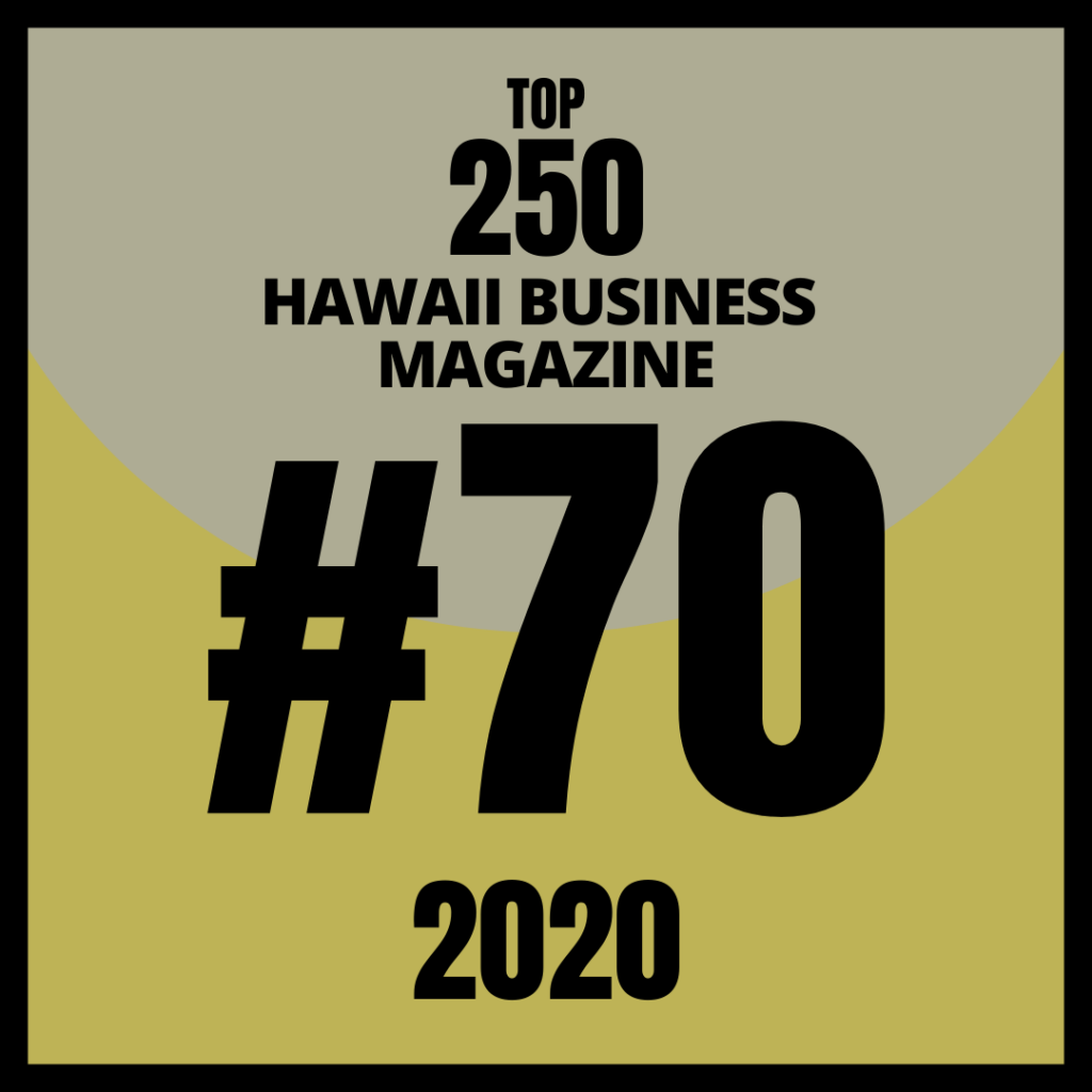 Ranks at #70 on Hawaii Business Top 250