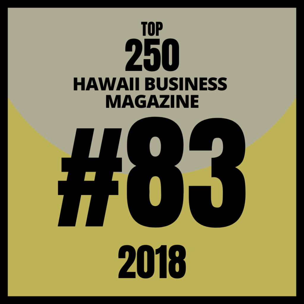 Ranks at #83 on Hawaii Business Top 250 Companies